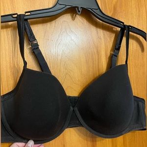 Cacique Black Cotton Lightly Lined T-Shirt Bra 46C, underwire